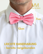 Massi Morino Fliege Herren vorgebunden und verstellbar - Einfarbige Anzugsfliege im Seidenlook - Bow Tie große Farbauswahl