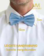 Massi Morino Fliege Herren vorgebunden und verstellbar - Einfarbige Anzugsfliege im Seidenlook - Bow Tie große Farbauswahl