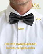 Massi Morino Fliege Herren vorgebunden und verstellbar - Einfarbige Anzugsfliege im Seidenlook - Bow Tie große Farbauswahl