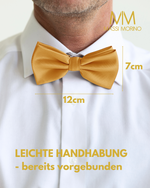 Massi Morino Fliege Herren vorgebunden und verstellbar - Einfarbige Anzugsfliege im Seidenlook - Bow Tie große Farbauswahl