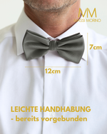 Massi Morino Fliege Herren vorgebunden und verstellbar - Einfarbige Anzugsfliege im Seidenlook - Bow Tie große Farbauswahl