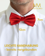 Massi Morino Fliege Herren vorgebunden und verstellbar - Einfarbige Anzugsfliege im Seidenlook - Bow Tie große Farbauswahl