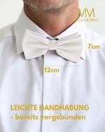 Massi Morino Fliege Herren vorgebunden und verstellbar - Einfarbige Anzugsfliege im Seidenlook - Bow Tie große Farbauswahl
