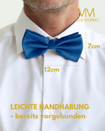 Massi Morino Fliege Herren vorgebunden und verstellbar - Einfarbige Anzugsfliege im Seidenlook - Bow Tie große Farbauswahl