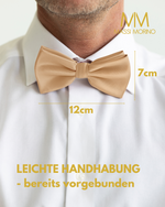 Massi Morino Fliege Herren vorgebunden und verstellbar - Einfarbige Anzugsfliege im Seidenlook - Bow Tie große Farbauswahl