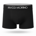 Massi Morino Boxershorts Herren Baumwolle Schwarz - Unterhosen mit breitem Gummibund, ohne Etikett, atmungsaktiv (S–4XL) - Einzeln, 6er- oder 10er-Pack