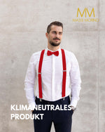 Massi Morino Hosenträger mit Fliege Set Herren und Damen inkl. verstellbarer Fliege und Geschenkbox - Y-Form Hosenträger zur Hochzeit