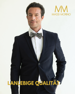 Massi Morino Fliege Herren vorgebunden und verstellbar - Einfarbige Anzugsfliege im Seidenlook - Bow Tie große Farbauswahl