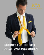 Massi Morino Krawatte mit Einstecktuch Set Herren inkl. Manschettenknöpfe, Krawattennadel und Geschenkbox - Männer Krawattenset zur Hochzeit