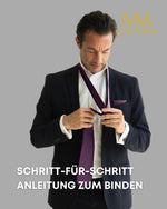 Massi Morino Krawatte mit Einstecktuch Set Herren inkl. Manschettenknöpfe, Krawattennadel und Geschenkbox - Männer Krawattenset zur Hochzeit