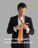 Massi Morino Krawatte mit Einstecktuch Set Herren inkl. Manschettenknöpfe, Krawattennadel und Geschenkbox - Männer Krawattenset zur Hochzeit