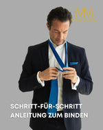 Massi Morino Krawatte mit Einstecktuch Set Herren inkl. Manschettenknöpfe, Krawattennadel und Geschenkbox - Männer Krawattenset zur Hochzeit