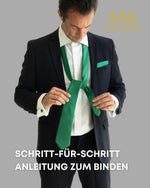 Massi Morino Krawatte mit Einstecktuch Set Herren inkl. Manschettenknöpfe, Krawattennadel und Geschenkbox - Männer Krawattenset zur Hochzeit
