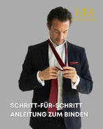 Massi Morino Krawatte mit Einstecktuch Set Herren inkl. Manschettenknöpfe, Krawattennadel und Geschenkbox - Männer Krawattenset zur Hochzeit