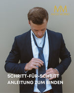 Massi Morino Krawatte mit Einstecktuch Set Herren inkl. Manschettenknöpfe, Krawattennadel und Geschenkbox - Männer Krawattenset zur Hochzeit
