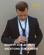 Massi Morino Krawatte mit Einstecktuch Set Herren inkl. Manschettenknöpfe, Krawattennadel und Geschenkbox - Männer Krawattenset zur Hochzeit