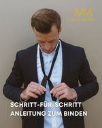 Massi Morino Krawatte mit Einstecktuch Set Herren inkl. Manschettenknöpfe, Krawattennadel und Geschenkbox - Männer Krawattenset zur Hochzeit