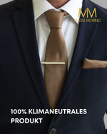 Massi Morino Krawatte mit Einstecktuch Set Herren inkl. Manschettenknöpfe, Krawattennadel und Geschenkbox - Männer Krawattenset zur Hochzeit