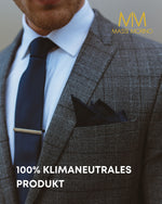 Massi Morino Krawatte mit Einstecktuch Set Herren inkl. Manschettenknöpfe, Krawattennadel und Geschenkbox - Männer Krawattenset zur Hochzeit