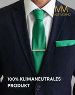 Massi Morino Krawatte mit Einstecktuch Set Herren inkl. Manschettenknöpfe, Krawattennadel und Geschenkbox - Männer Krawattenset zur Hochzeit