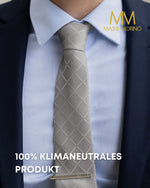 Massi Morino Krawatte mit Einstecktuch Set Herren inkl. Manschettenknöpfe, Krawattennadel und Geschenkbox - Männer Krawattenset zur Hochzeit