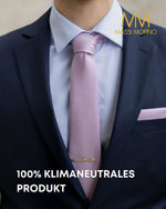 Massi Morino Krawatte mit Einstecktuch Set Herren inkl. Manschettenknöpfe, Krawattennadel und Geschenkbox - Männer Krawattenset zur Hochzeit