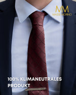 Massi Morino Krawatte mit Einstecktuch Set Herren inkl. Manschettenknöpfe, Krawattennadel und Geschenkbox - Männer Krawattenset zur Hochzeit