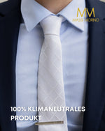 Massi Morino Krawatte mit Einstecktuch Set Herren inkl. Manschettenknöpfe, Krawattennadel und Geschenkbox - Männer Krawattenset zur Hochzeit