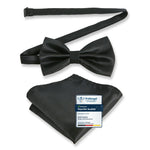 Massi Morino Fliege mit Einstecktuch Set Herren inkl. verstellbarer Schleife und Geschenkbox - Herren Fliegenset zur Hochzeit