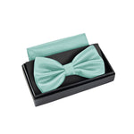 Massi Morino Fliege mit Einstecktuch Set Herren inkl. verstellbarer Schleife und Geschenkbox - Herren Fliegenset zur Hochzeit