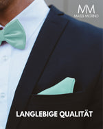 Massi Morino Fliege mit Einstecktuch Set Herren inkl. verstellbarer Schleife und Geschenkbox - Herren Fliegenset zur Hochzeit