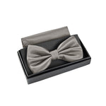 Massi Morino Fliege mit Einstecktuch Set Herren inkl. verstellbarer Schleife und Geschenkbox - Herren Fliegenset zur Hochzeit
