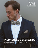 Massi Morino Fliege mit Einstecktuch Set Herren inkl. verstellbarer Schleife und Geschenkbox - Herren Fliegenset zur Hochzeit