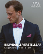 Massi Morino Fliege mit Einstecktuch Set Herren inkl. verstellbarer Schleife und Geschenkbox - Herren Fliegenset zur Hochzeit