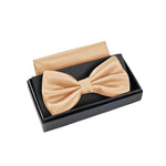 Massi Morino Fliege mit Einstecktuch Set Herren inkl. verstellbarer Schleife und Geschenkbox - Herren Fliegenset zur Hochzeit