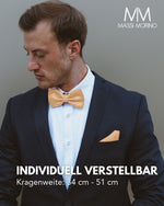Massi Morino Fliege mit Einstecktuch Set Herren inkl. verstellbarer Schleife und Geschenkbox - Herren Fliegenset zur Hochzeit