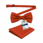 Massi Morino Fliege mit Einstecktuch Set Herren inkl. verstellbarer Schleife und Geschenkbox - Herren Fliegenset zur Hochzeit
