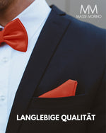 Massi Morino Fliege mit Einstecktuch Set Herren inkl. verstellbarer Schleife und Geschenkbox - Herren Fliegenset zur Hochzeit