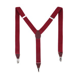 Massi Morino HosenträHerren 3,5 cm mit Echtleder - Y-Form Suspenders elastisch verstellbar inkl. Geschenkbox