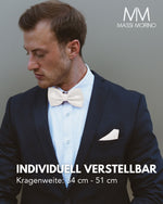 Massi Morino Fliege mit Einstecktuch Set Herren inkl. verstellbarer Schleife und Geschenkbox - Herren Fliegenset zur Hochzeit