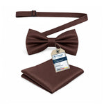 Massi Morino Fliege mit Einstecktuch Set Herren inkl. verstellbarer Schleife und Geschenkbox - Herren Fliegenset zur Hochzeit
