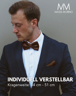 Massi Morino Fliege mit Einstecktuch Set Herren inkl. verstellbarer Schleife und Geschenkbox - Herren Fliegenset zur Hochzeit