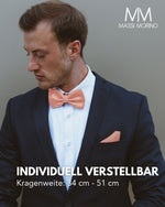 Massi Morino Fliege mit Einstecktuch Set Herren inkl. verstellbarer Schleife und Geschenkbox - Herren Fliegenset zur Hochzeit