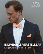 Massi Morino Fliege mit Einstecktuch Set Herren inkl. verstellbarer Schleife und Geschenkbox - Herren Fliegenset zur Hochzeit