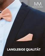 Massi Morino Fliege mit Einstecktuch Set Herren inkl. verstellbarer Schleife und Geschenkbox - Herren Fliegenset zur Hochzeit