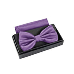 Massi Morino Fliege mit Einstecktuch Set Herren inkl. verstellbarer Schleife und Geschenkbox - Herren Fliegenset zur Hochzeit