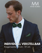 Massi Morino Fliege mit Einstecktuch Set Herren inkl. verstellbarer Schleife und Geschenkbox - Herren Fliegenset zur Hochzeit