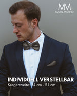 Massi Morino Fliege mit Einstecktuch Set Herren inkl. verstellbarer Schleife und Geschenkbox - Herren Fliegenset zur Hochzeit