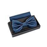 Massi Morino Fliege mit Einstecktuch Set Herren inkl. verstellbarer Schleife und Geschenkbox - Herren Fliegenset zur Hochzeit