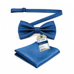 Massi Morino Fliege mit Einstecktuch Set Herren inkl. verstellbarer Schleife und Geschenkbox - Herren Fliegenset zur Hochzeit